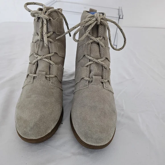 Sorel Evie Lace-Up Wedge Boots Women's Size 8 Waterproof Suede - Picture 9 of 13